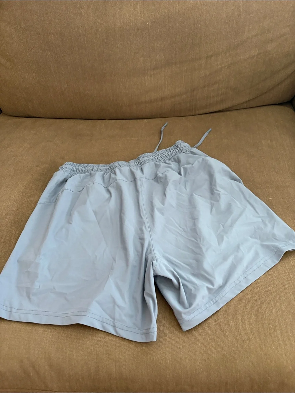 Men's Light Blue Drawstring Athletic Shorts